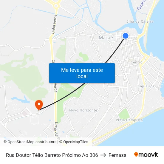 Rua Doutor Télio Barreto Próximo Ao 306 to Femass map