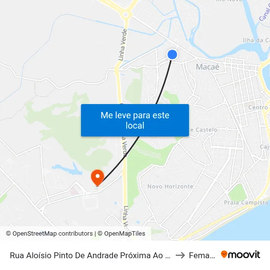 Rua Aloísio Pinto De Andrade Próxima Ao 184 to Femass map