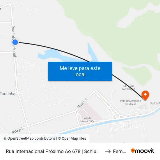 Rua Internacional Próximo Ao 678 | Schlumberger to Femass map