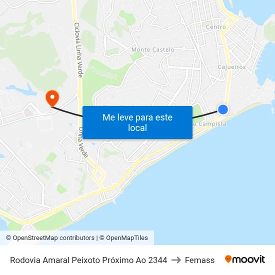 Rodovia Amaral Peixoto Próximo Ao 2344 to Femass map