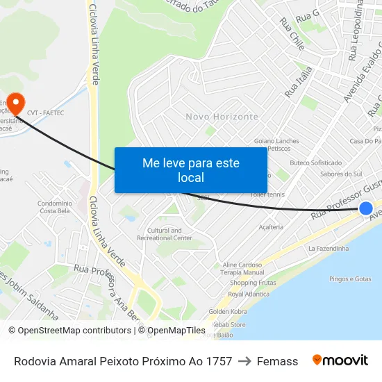 Rodovia Amaral Peixoto Próximo Ao 1757 to Femass map