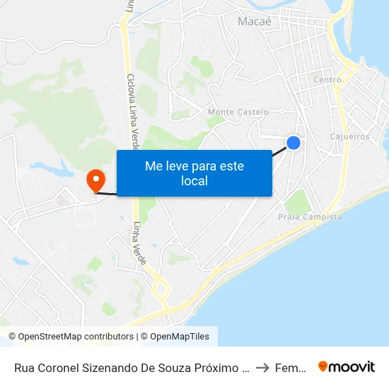 Rua Coronel Sizenando De Souza Próximo Ao 356 to Femass map
