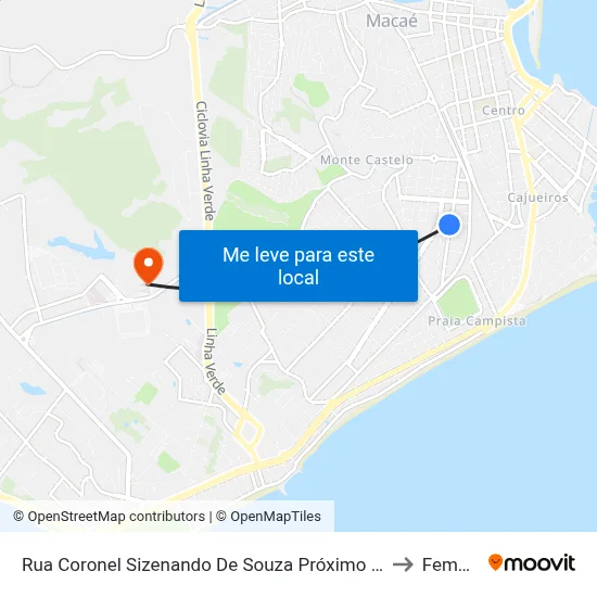 Rua Coronel Sizenando De Souza Próximo Ao 490 to Femass map