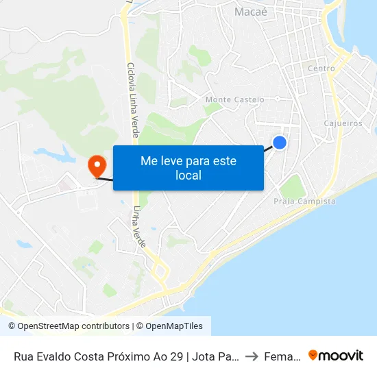 Rua Evaldo Costa Próximo Ao 29 | Jota Pavani to Femass map