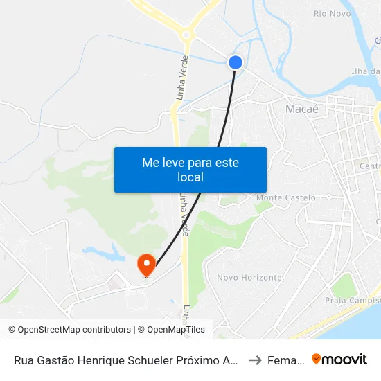 Rua Gastão Henrique Schueler Próximo Ao 638 to Femass map