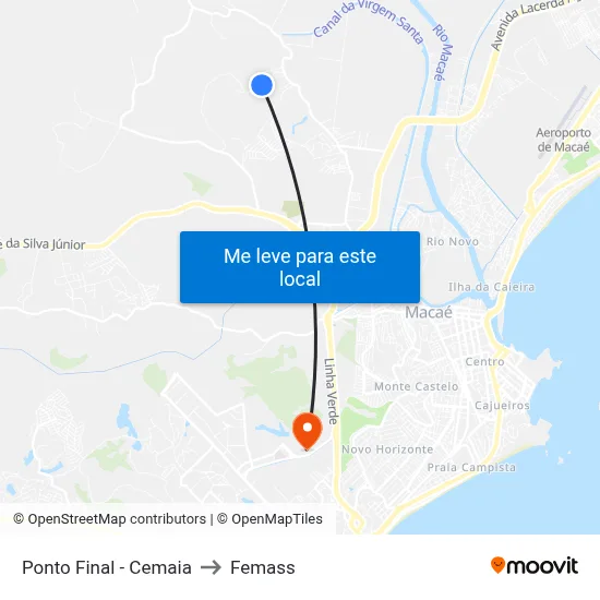 Ponto Final - Cemaia to Femass map