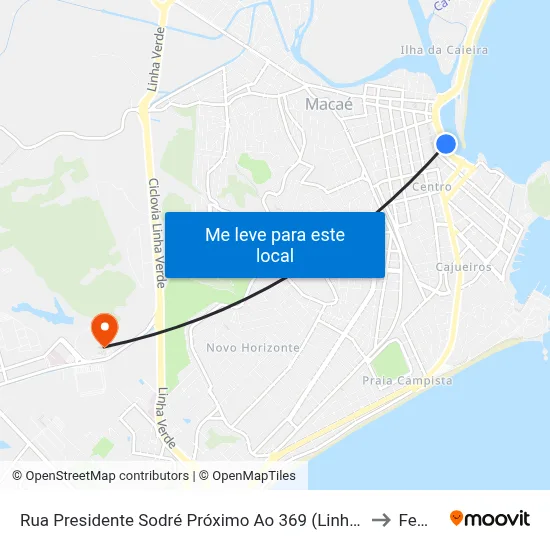 Rua Presidente Sodré Próximo Ao 369 (Linhas Intermunicipais) to Femass map