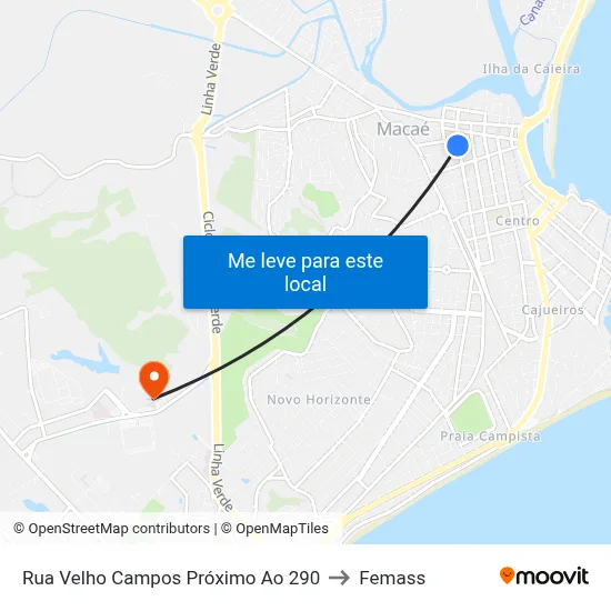 Rua Velho Campos Próximo Ao 290 to Femass map