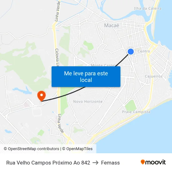 Rua Velho Campos Próximo Ao 842 to Femass map