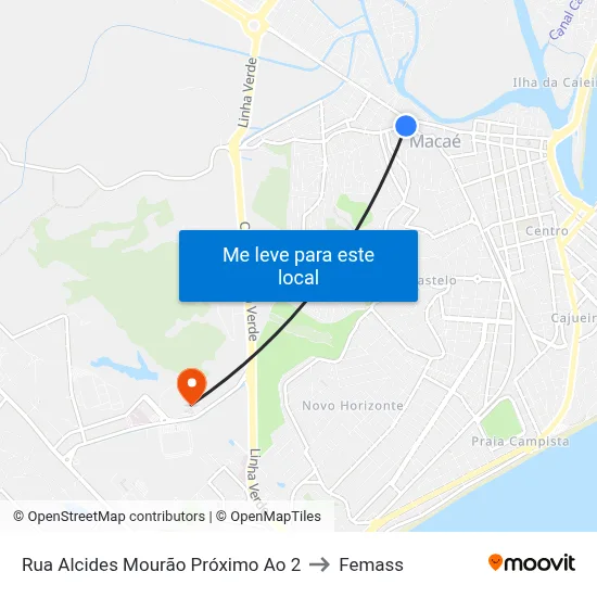 Rua Alcides Mourão Próximo Ao 2 to Femass map