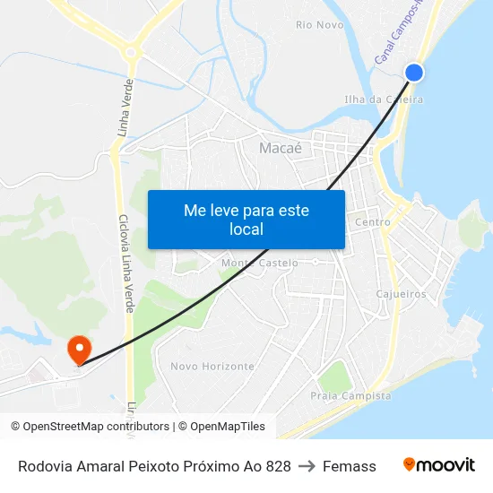 Rodovia Amaral Peixoto Próximo Ao 828 to Femass map