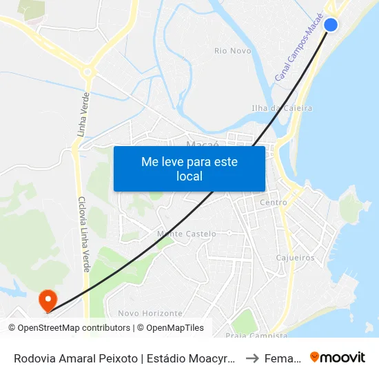 Rodovia Amaral Peixoto | Estádio Moacyrzão to Femass map