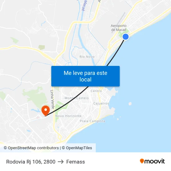 Rodovia Rj 106, 2800 to Femass map