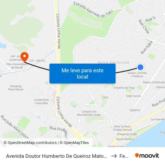 Avenida Doutor Humberto De Queiroz Matoso Próximo Ao 523 to Femass map
