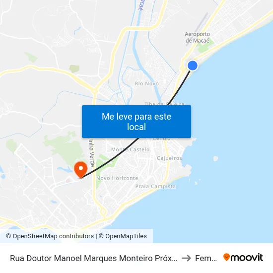 Rua Doutor Manoel Marques Monteiro Próximo Ao 764 to Femass map