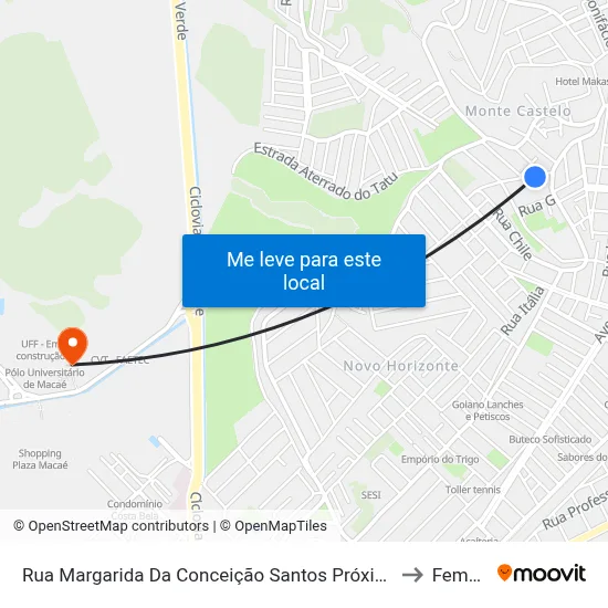 Rua Margarida Da Conceição Santos Próximo Ao 33 to Femass map