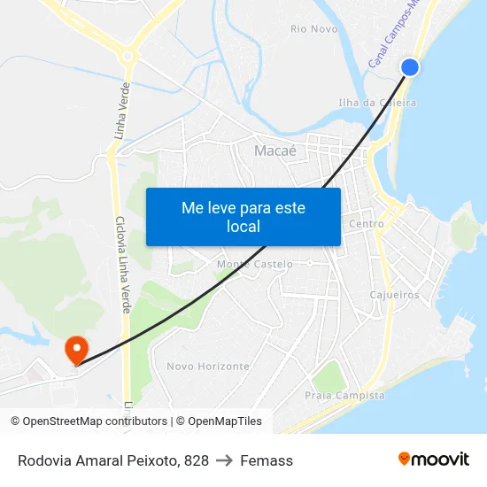 Rodovia Amaral Peixoto, 828 to Femass map