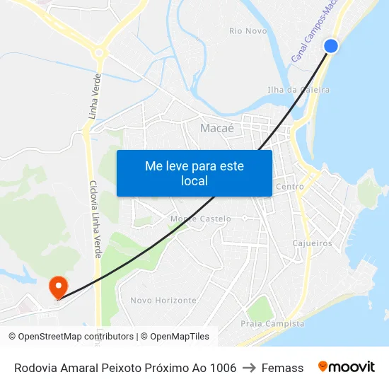 Rodovia Amaral Peixoto Próximo Ao 1006 to Femass map