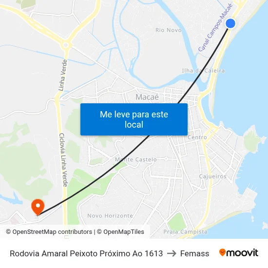 Rodovia Amaral Peixoto Próximo Ao 1613 to Femass map