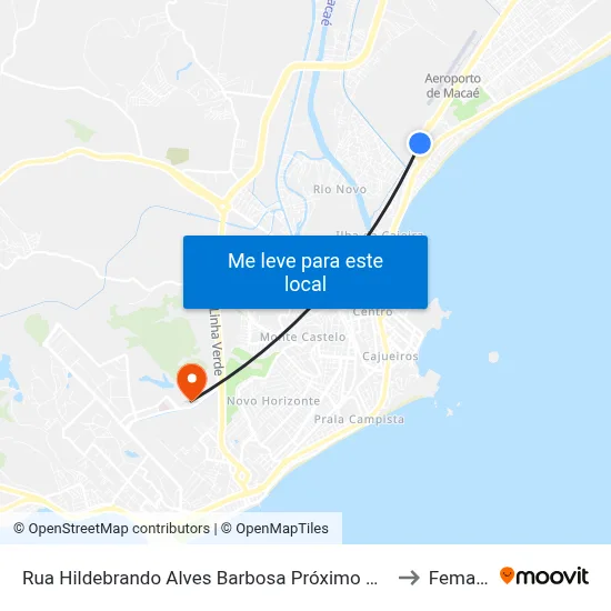 Rua Hildebrando Alves Barbosa Próximo Ao 82 to Femass map