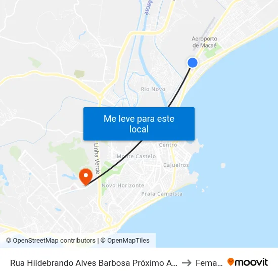 Rua Hildebrando Alves Barbosa Próximo Ao 444 to Femass map