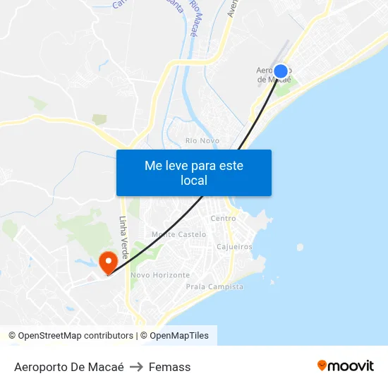 Aeroporto De Macaé to Femass map