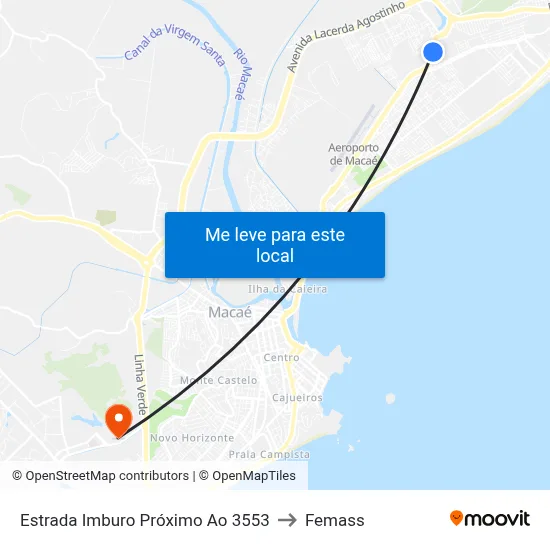 Estrada Imburo Próximo Ao 3553 to Femass map