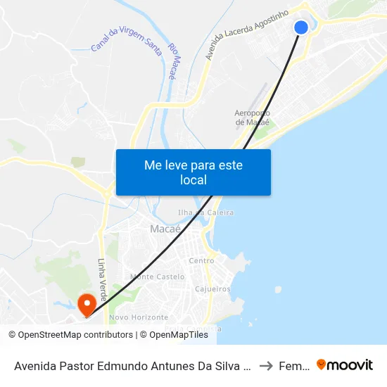 Avenida Pastor Edmundo Antunes Da Silva Próximo Ao 197 to Femass map