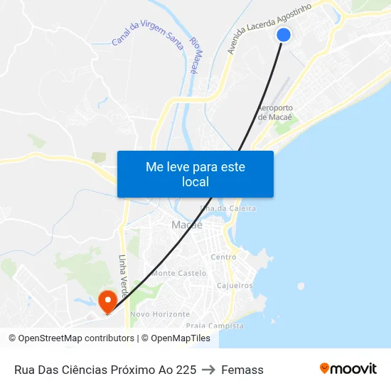 Rua Das Ciências Próximo Ao 225 to Femass map