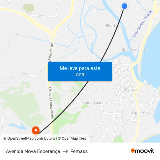 Avenida Nova Esperança to Femass map