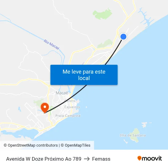 Avenida W Doze Próximo Ao 789 to Femass map