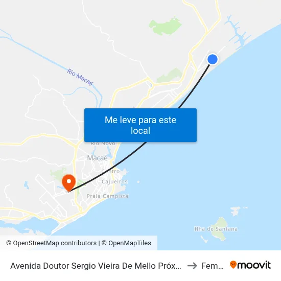 Avenida Doutor Sergio Vieira De Mello Próximo Ao 1250 to Femass map