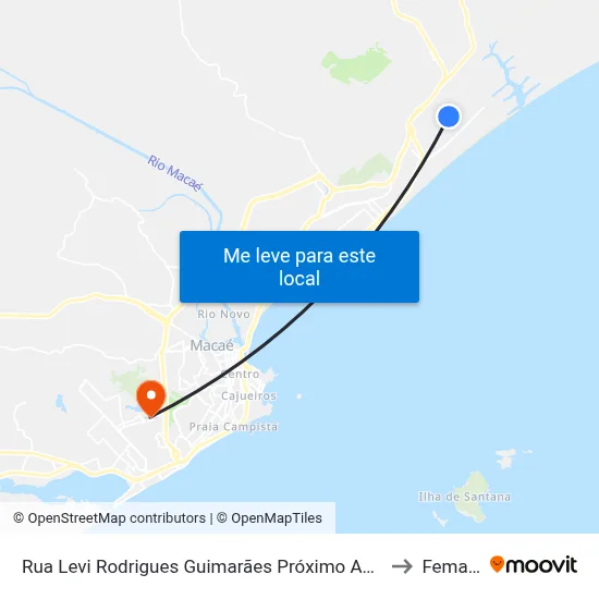Rua Levi Rodrigues Guimarães Próximo Ao 1347 to Femass map