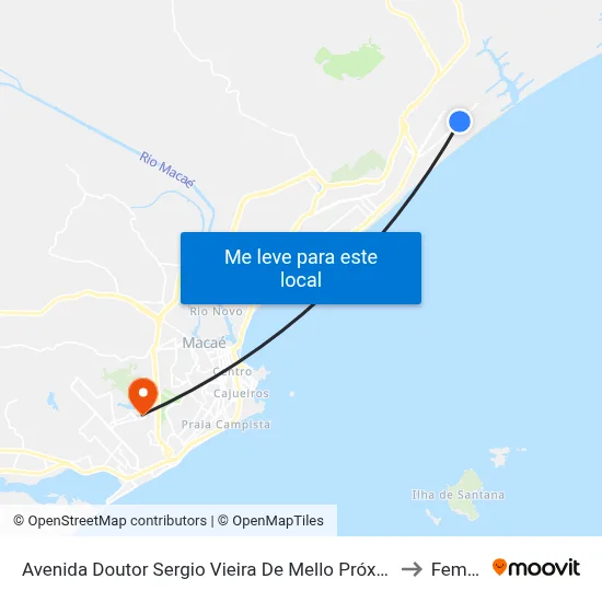 Avenida Doutor Sergio Vieira De Mello Próximo Ao 1661 to Femass map