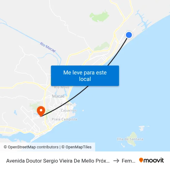 Avenida Doutor Sergio Vieira De Mello Próximo Ao 1453 to Femass map