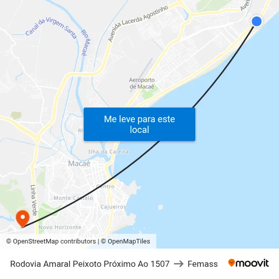 Rodovia Amaral Peixoto Próximo Ao 1507 to Femass map