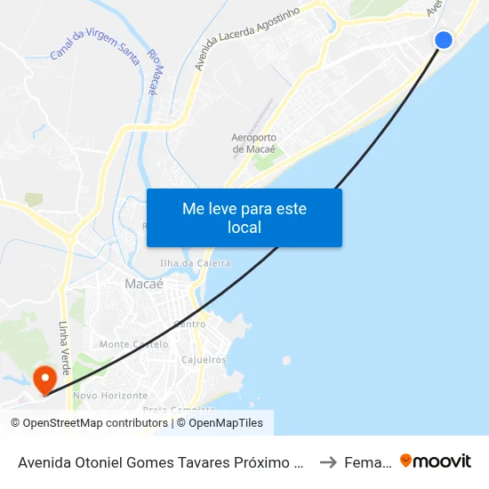 Avenida Otoniel Gomes Tavares Próximo Ao 428 to Femass map
