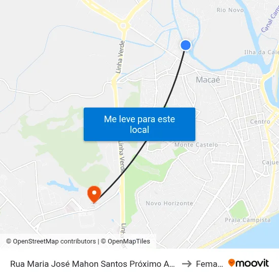 Rua Maria José Mahon Santos Próximo Ao 249 to Femass map