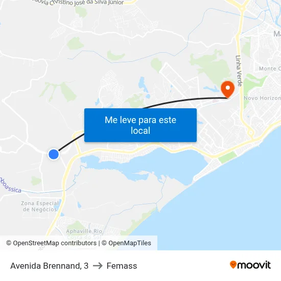 Avenida Brennand, 3 to Femass map