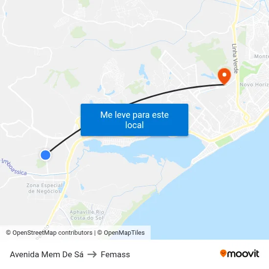 Avenida Mem De Sá to Femass map