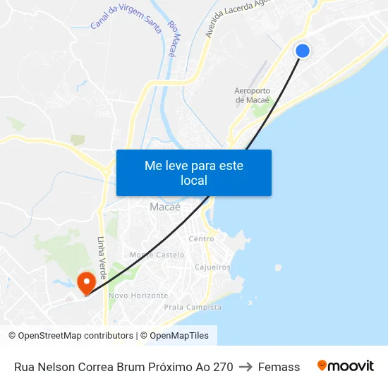 Rua Nelson Correa Brum Próximo Ao 270 to Femass map