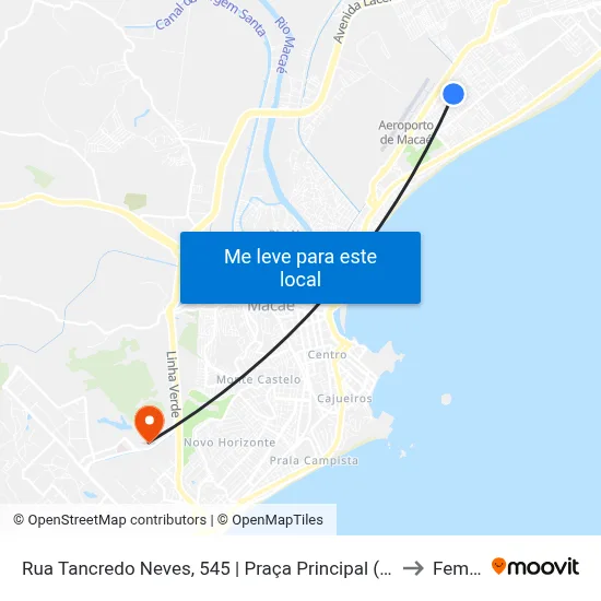 Rua Tancredo Neves, 545 | Praça Principal (Sentido Centro) to Femass map