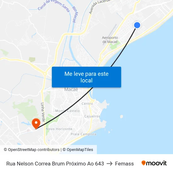 Rua Nelson Correa Brum Próximo Ao 643 to Femass map