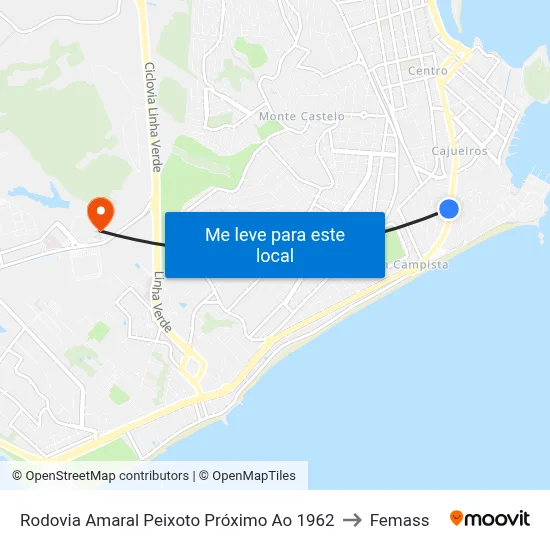 Rodovia Amaral Peixoto Próximo Ao 1962 to Femass map