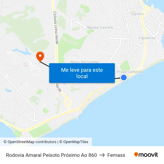 Rodovia Amaral Peixoto Próximo Ao 860 to Femass map
