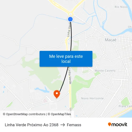 Linha Verde Próximo Ao 2368 to Femass map