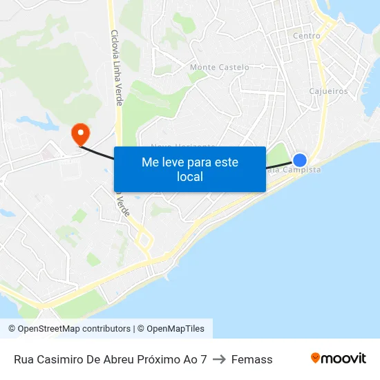 Rua Casimiro De Abreu Próximo Ao 7 to Femass map