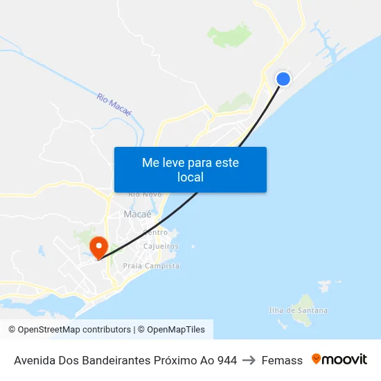 Avenida Dos Bandeirantes Próximo Ao 944 to Femass map