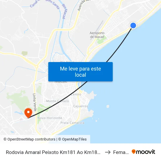 Rodovia Amaral Peixoto Km181 Ao Km184, 353 to Femass map