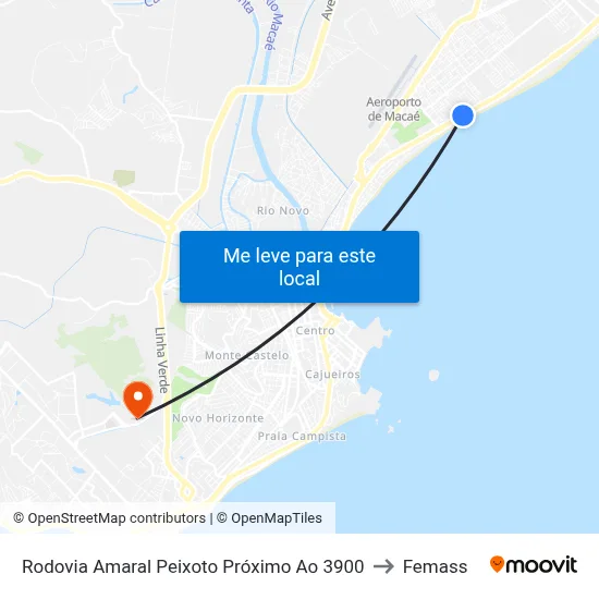 Rodovia Amaral Peixoto Próximo Ao 3900 to Femass map